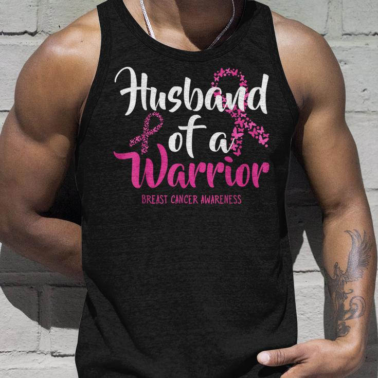 Husband Of A Warrior Breast Cancer Awareness Month Support Tank Top Gifts for Him
