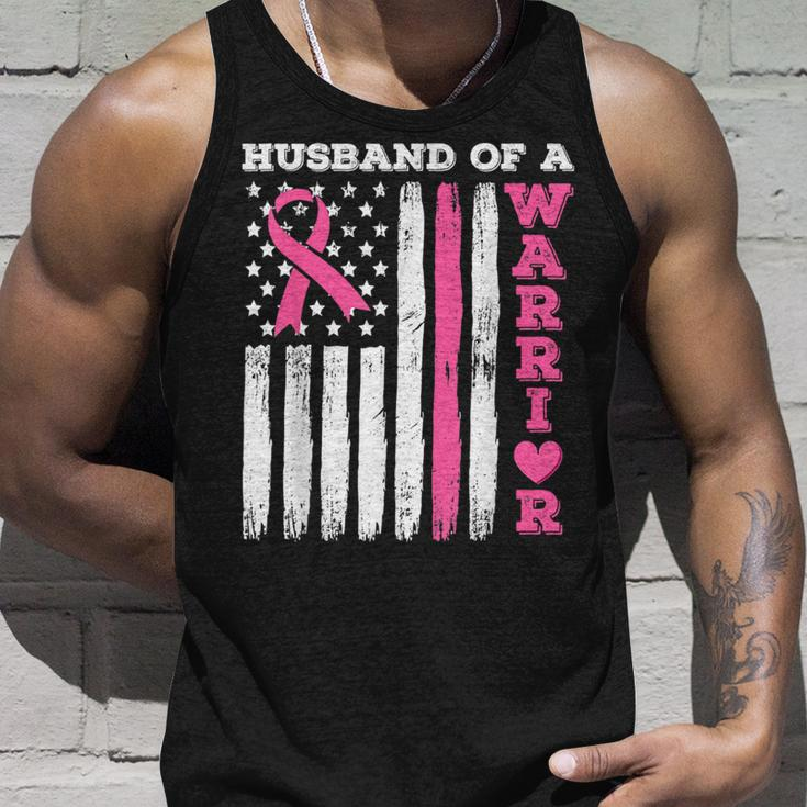 Husband Of A Warrior Breast Cancer Awareness Tank Top Gifts for Him