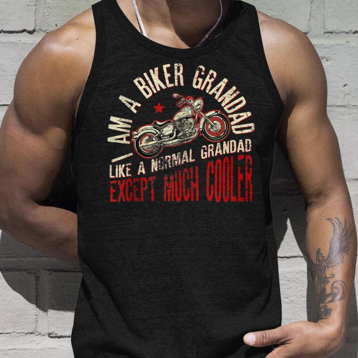 I Am A Biker Grandad Funny Quote For Grandpa Motorbikes Unisex Tank Top Gifts for Him