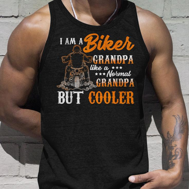 I Am Biker Grandpa Like A Normal Grandpa But Cooler Unisex Tank Top Gifts for Him