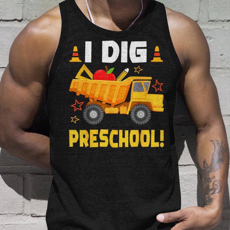 I Dig Preschool Construction First Day Of School Toddler Boy Unisex Tank Top Gifts for Him