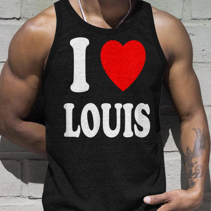 I Heart Love Louis Cute Matching Couple Spouse Unisex Tank Top Gifts for Him