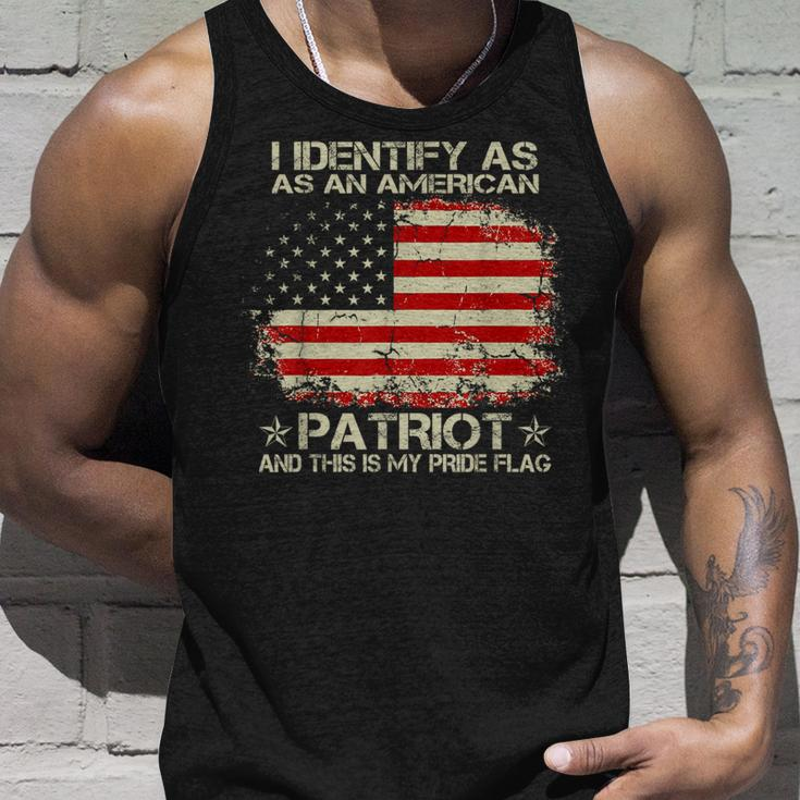 I Identify As An American Patriot And This Is My Pride Flag Unisex Tank Top Gifts for Him