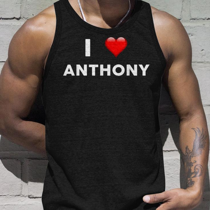 I Love Anthony Name Unisex Tank Top Gifts for Him