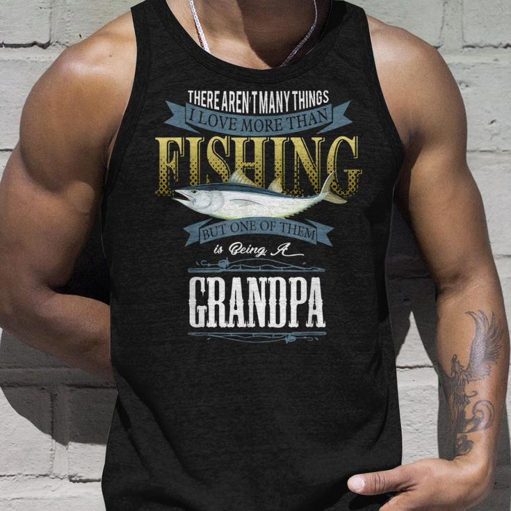 I Love More Than Fishing Being A Grandpa Fishing  Unisex Tank Top Gifts for Him