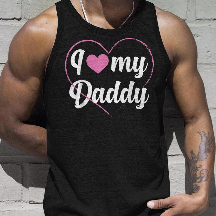 I Love My Daddy Heart Father Papa Pappi Dad Unisex Tank Top Gifts for Him
