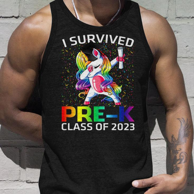 I Survived Prek Class Of 2023 Graduate Unicorn Unisex Tank Top Gifts for Him