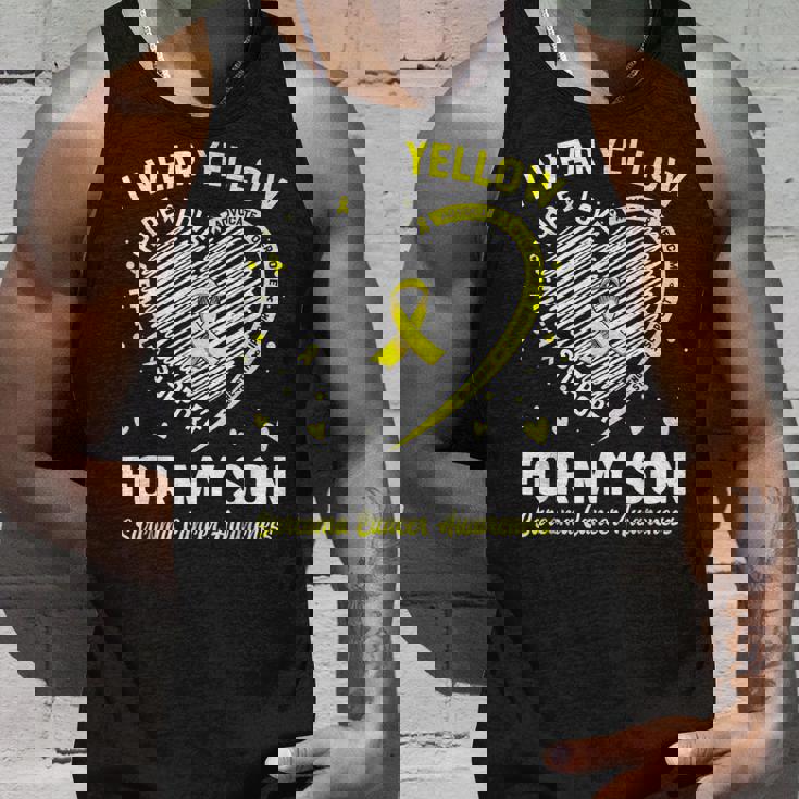 I Wear Yellow For My Son Sarcoma Cancer Awareness Unisex Tank Top Gifts for Him I Wear Yellow For My Son Sarcoma Cancer Awareness Unisex Tank Top Gifts for Him