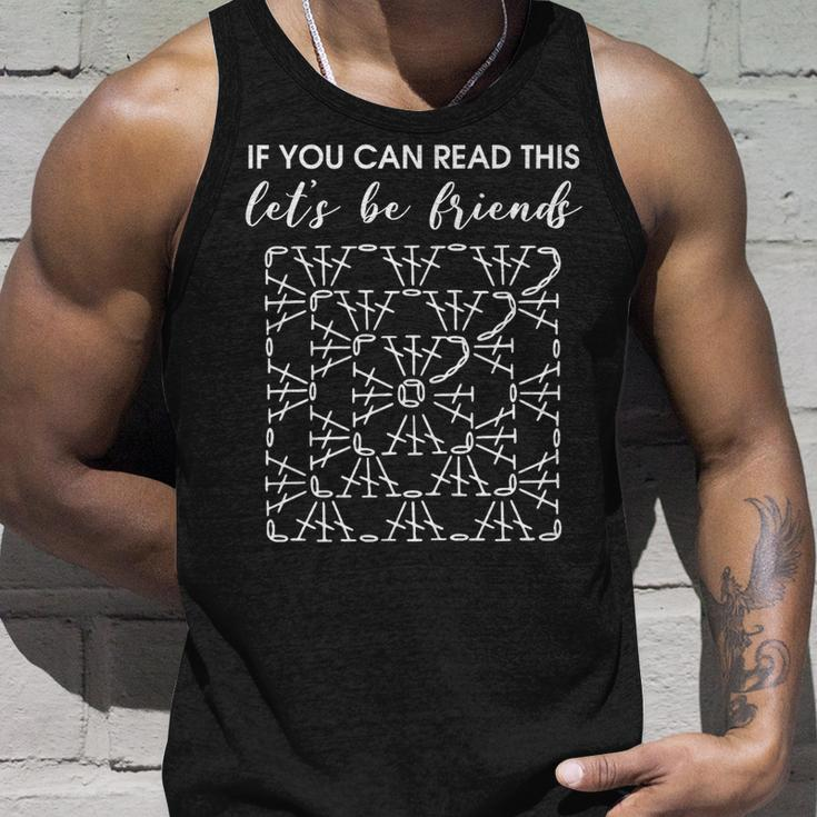 If You Can Read This Lets Be Friends Crochet Unisex Tank Top Gifts for Him