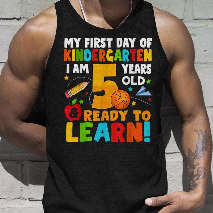Im 5 Ready To Learn My First Day Of School Kindergarten Kid Unisex Tank Top Gifts for Him
