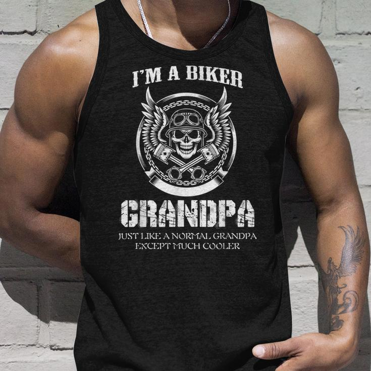 Im A Biker Grandpa Motorcycle Rider Unisex Tank Top Gifts for Him