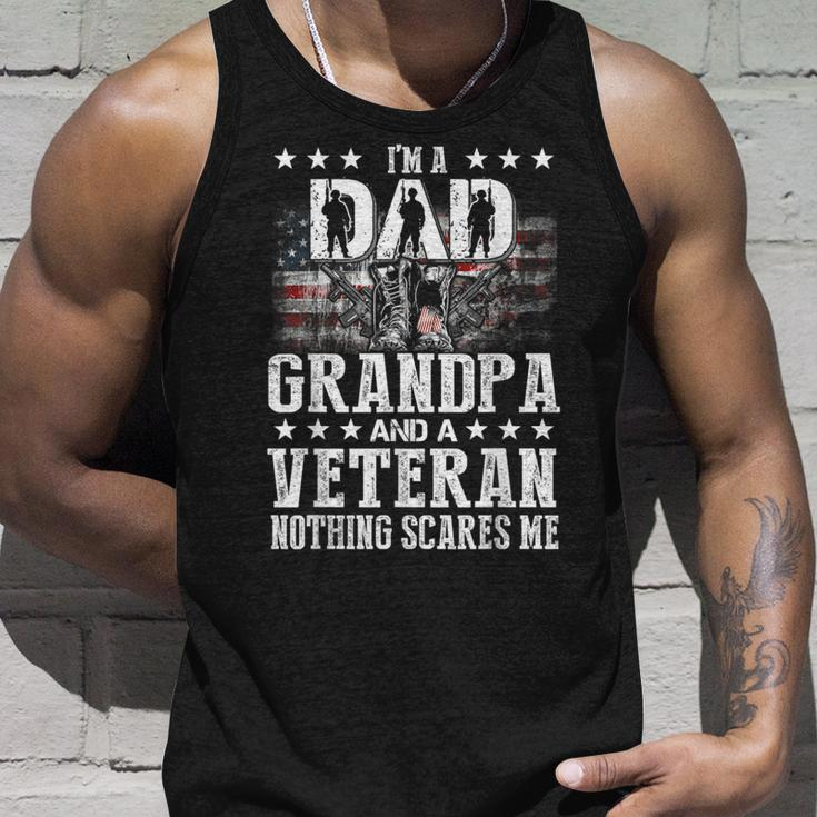 Im A Dad Grandpa Veteran Funny Grandpa Fathers Day Unisex Tank Top Gifts for Him