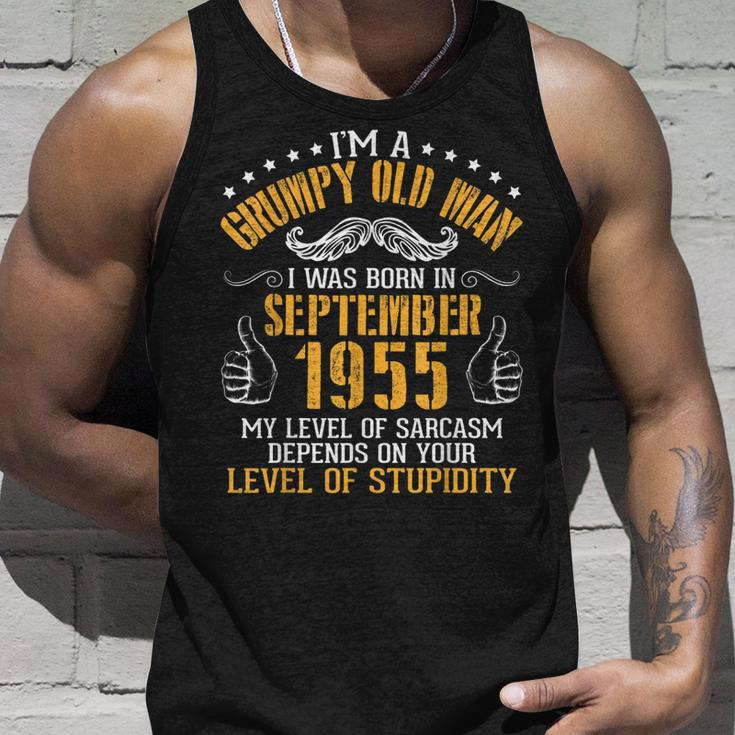 Im A Grumpy Old Man I Was Born In September 1955 Birthday Unisex Tank Top Gifts for Him