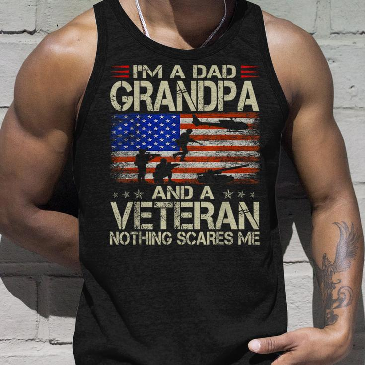 I'm A Dad Grandpa And Veteran Retro Papa Grandpa Tank Top Gifts for Him