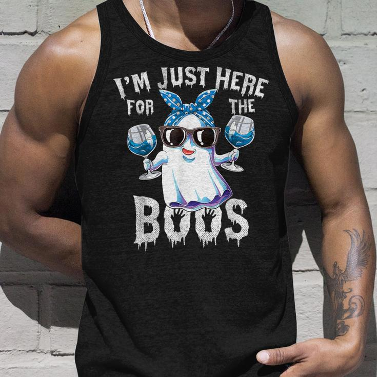 I'm Just Here For The Boos Cute Ghost Halloween Tank Top Gifts for Him