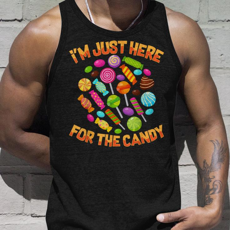 I'm Just Here For The Candy Halloween Pun Tank Top Gifts for Him