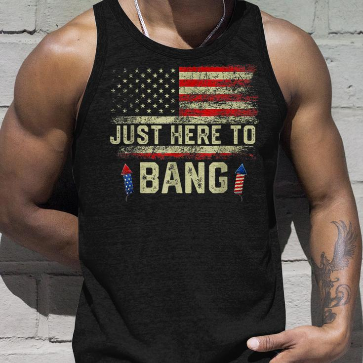 Im Just Here To Bang Funny 4Th Of July Independence Day Unisex Tank Top Gifts for Him