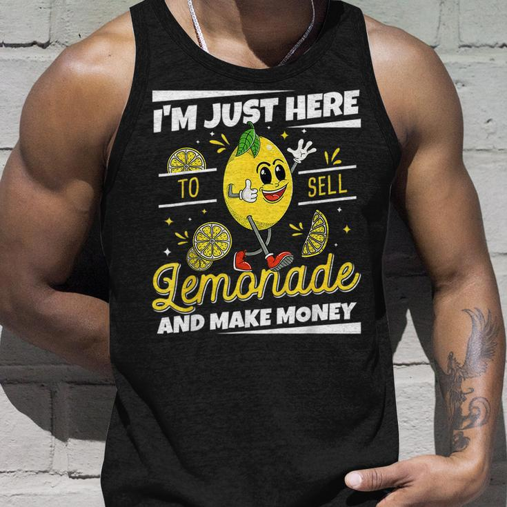 Im Just Here To Sell Lemonade Stand Boss Funny Lemon Juice Unisex Tank Top Gifts for Him