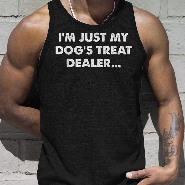 Im Just My Dogs Treat Dealer Quote Unisex Tank Top Gifts for Him