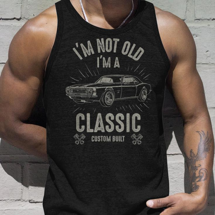 Im Not Old Im Classic Funny Car Quote Retro Vintage Car Unisex Tank Top Gifts for Him
