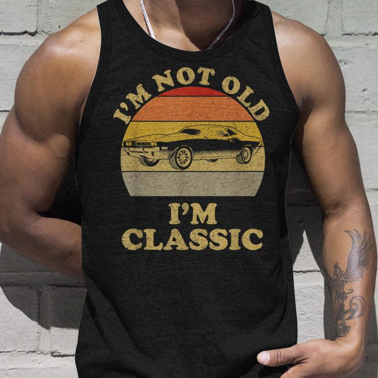 Im Not Old Im Classic Retro Vintage Sunset Classic Car Unisex Tank Top Gifts for Him