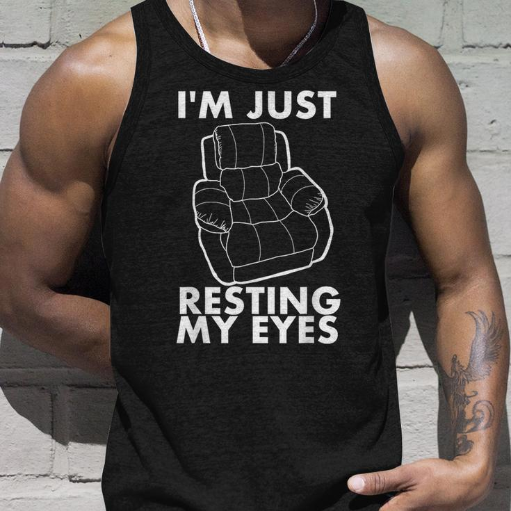 Im Not Sleeping Im Just Resting My Eyes Dad Grandpa Unisex Tank Top Gifts for Him