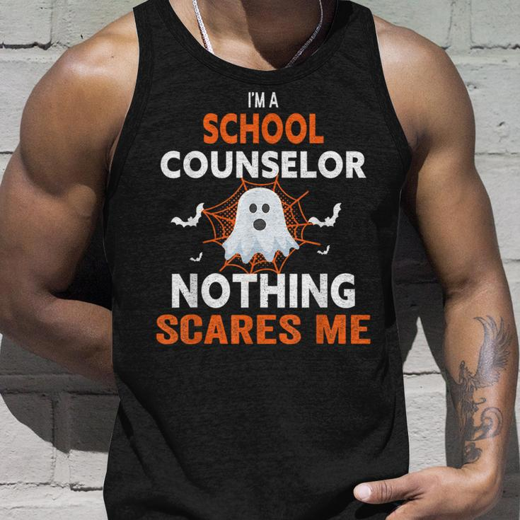 I'm A School Counselor Nothing Scares Me Halloween Tank Top Gifts for Him