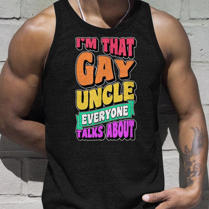 Im That Gay Uncle Everyone Talks About Funny Lgbtq Pride Unisex Tank Top Gifts for Him
