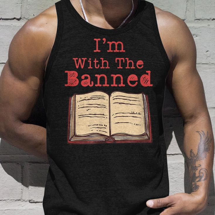 Im With The Banned Book Lovers Political Statement Apparel Unisex Tank Top Gifts for Him
