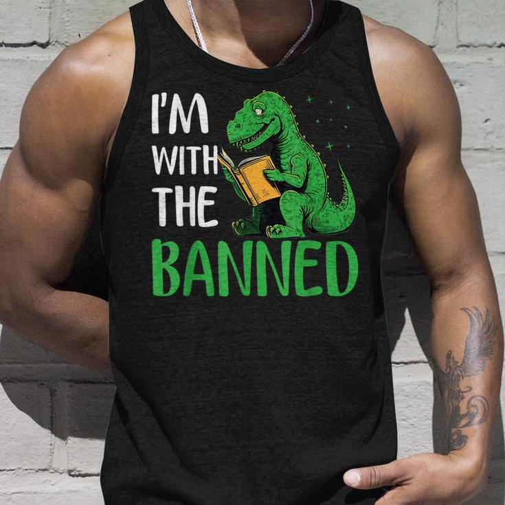 Im With The Banned Read Banned Books Lover Bookworm Unisex Tank Top Gifts for Him