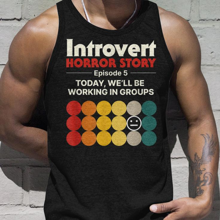 Introvert Horror Story Antisocial Vintage Geek Geek Tank Top Gifts for Him