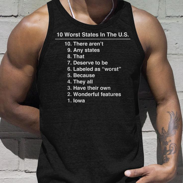 Iowa Is The Worst State Ever Funny Unisex Tank Top Gifts for Him