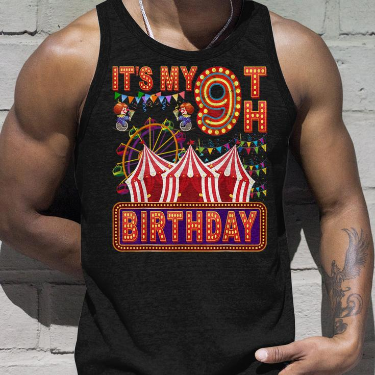 It's My 9Th Birthday Circus Carnival Birthday Party Decor Tank Top Gifts for Him
