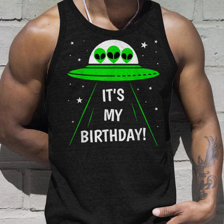 It's My Birthday Cute Alien Ufo Ship In Space Alien Tank Top Gifts for Him