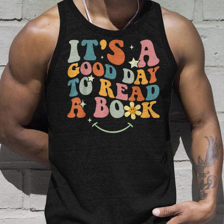 Its Good Day To Read Book Library Reading Lovers Men Reading Tank Top Gifts for Him