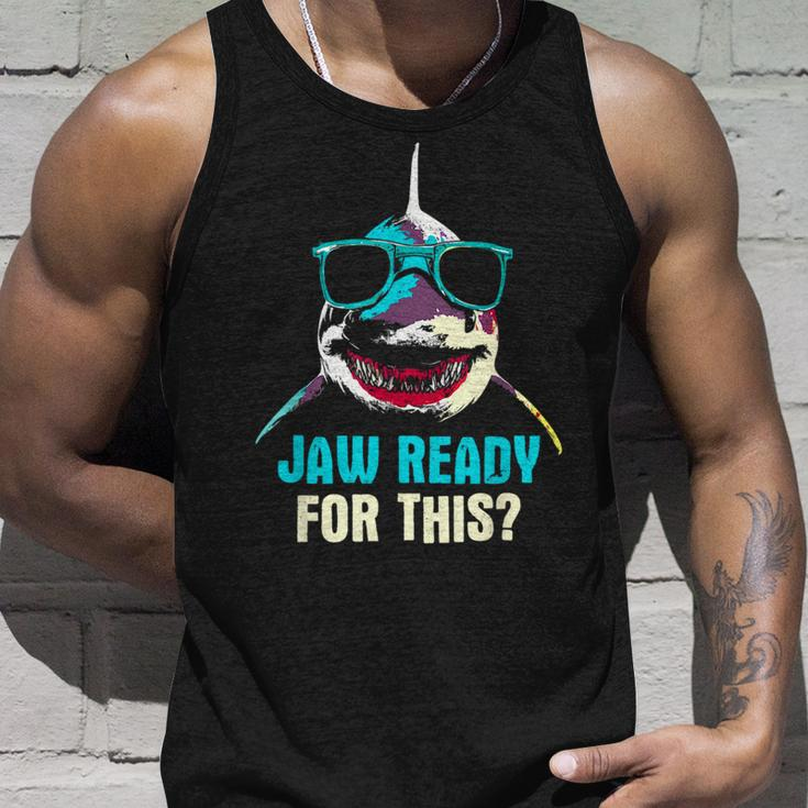 Jaw Ready For This Week Friday Shark Vacation Summer Tank Top Gifts for Him