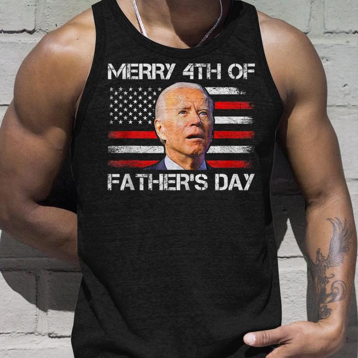 Joe Biden Merry 4Th Of Fathers Day 4Th Of July Us Flag Tank Top Gifts for Him