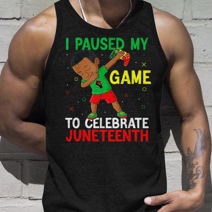 Junenth I Paused My Game To Celebrate Junenth Gaming Unisex Tank Top Gifts for Him