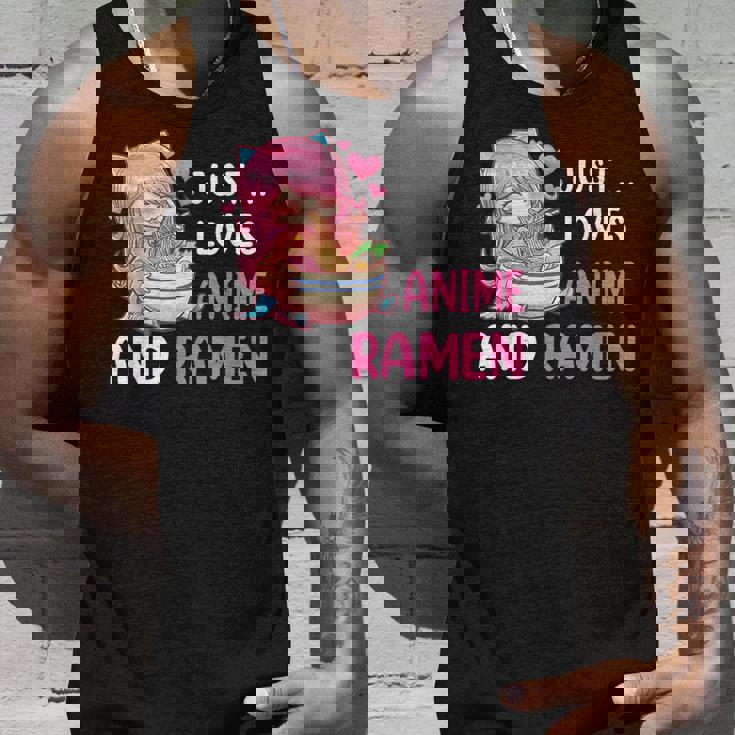 Just A Girl Who Loves Anime And Ramen Japan Anime Unisex Tank Top Gifts for Him