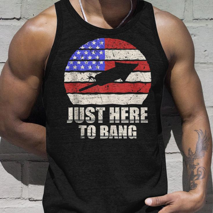 Just Here To Bang Funny Fireworks 4Th Of July Unisex Tank Top Gifts for Him