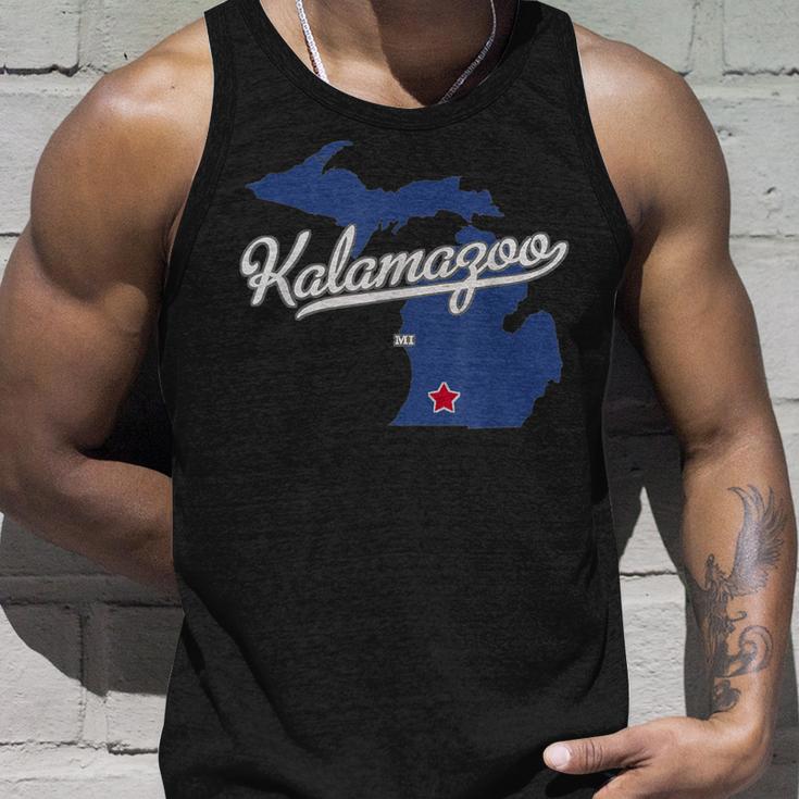 Kalamazoo Michigan Mi Map Unisex Tank Top Gifts for Him