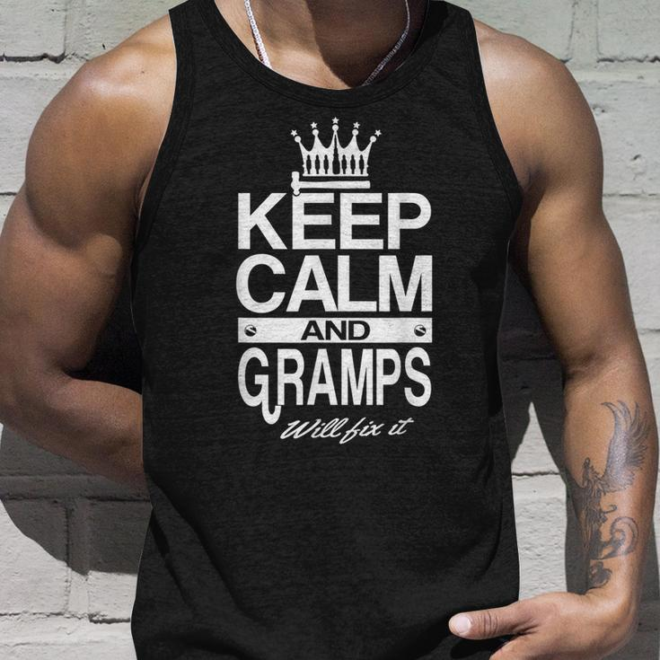Keep Calm And Gramps Will Fix It Grandpa Dad Men Tank Top Gifts for Him