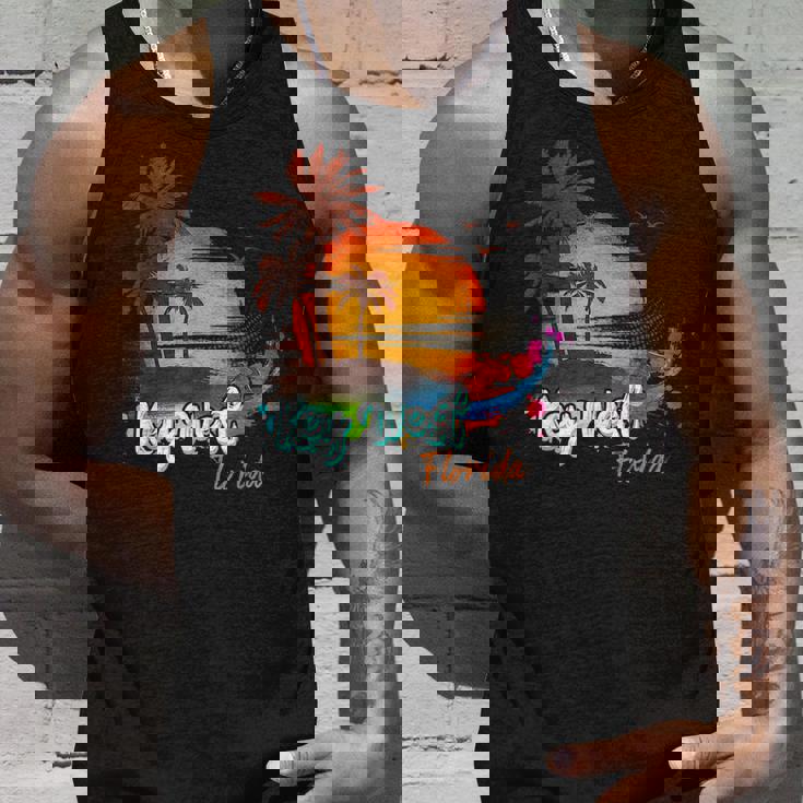 Key West Florida Beach Summer Vacation Palm Trees Sunset Men Florida & Merchandise Tank Top Gifts for Him