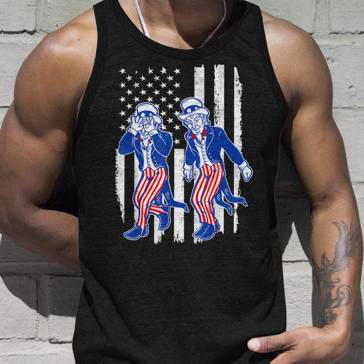 Kids Uncle Sam Griddy Dance 4Th Of July American Flag Unisex Tank Top Gifts for Him