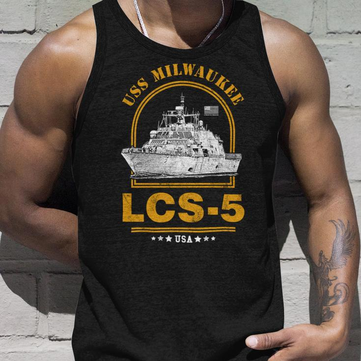 Lcs-5 Uss Milwaukee Unisex Tank Top Gifts for Him