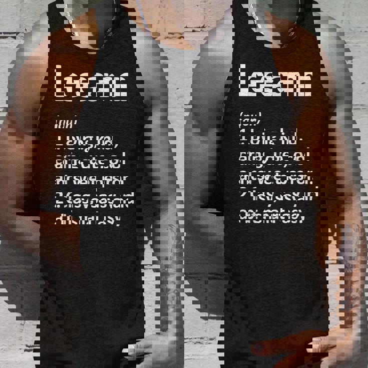 Leeann Definition Personalized Name Birthday Idea Definition Tank Top Gifts for Him