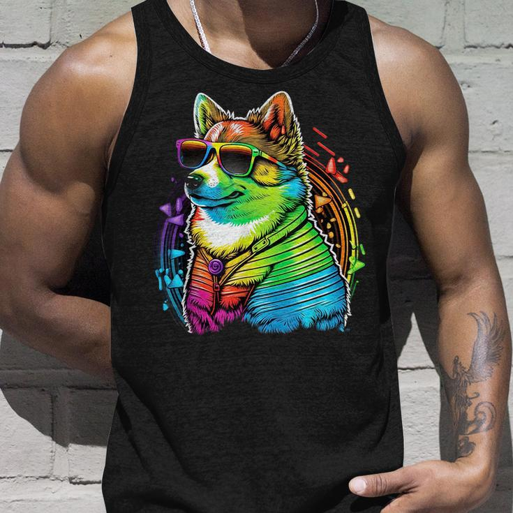 Lesbian Lgbt Gay Pride Swedish Vallhund Dog Unisex Tank Top Gifts for Him