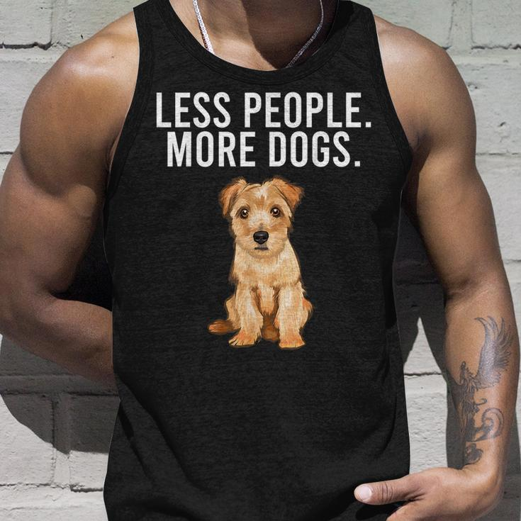 Less People More Dogs Norfolk Terrier Funny Introvert Unisex Tank Top Gifts for Him