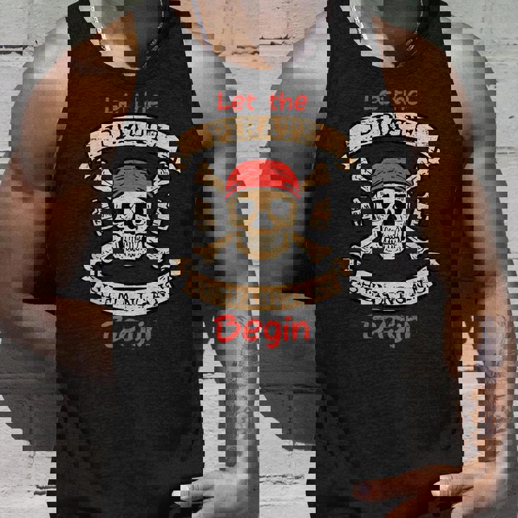 Let The Pirate Shenanigans Begin Skull Fun Halloween Costume Tank Top Gifts for Him