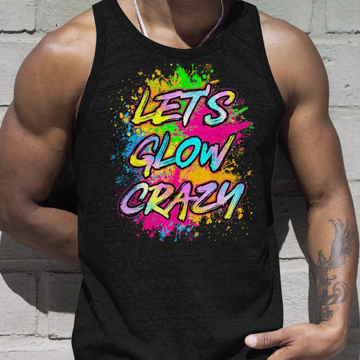Lets Glow Crazy Party Boys Girls 80S Party Outfit Unisex Tank Top Gifts for Him